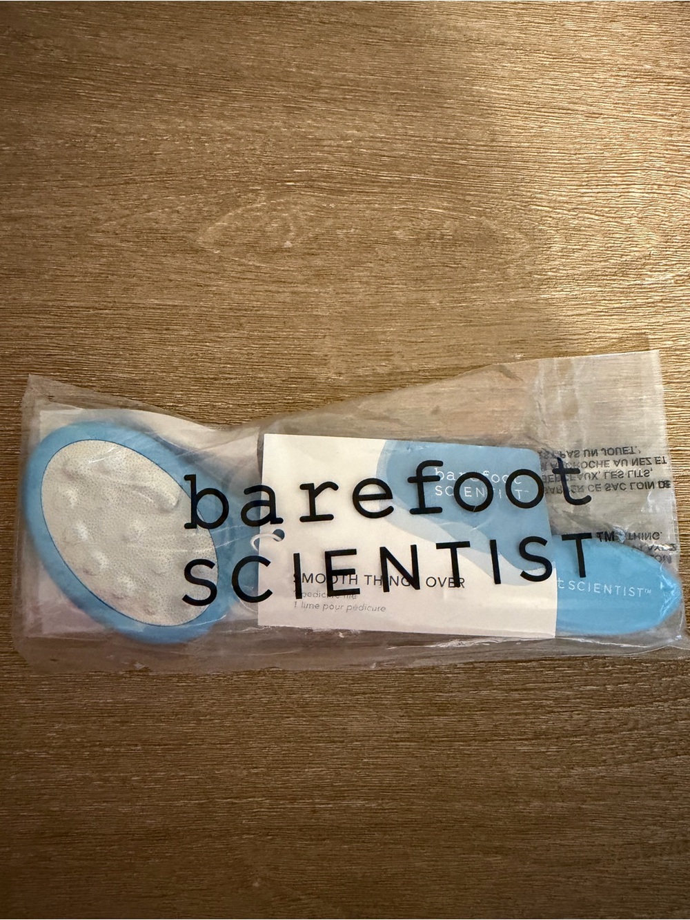 Barefoot Dreams Light Blue Pedicure Foot File in Packaging
